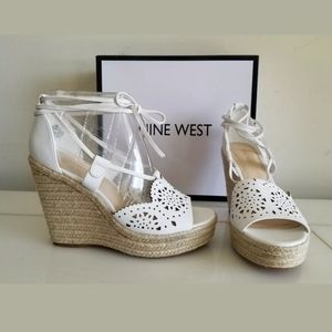 NEW NINE WEST ESPADRILLES White Size 8.5